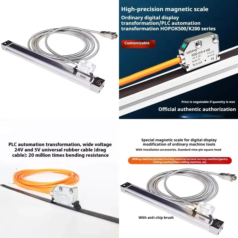 High Precision Position Sensor 5u Reader Head 1000mm Magnetic Ruler Measuring Instrument Construction Tool Equipment