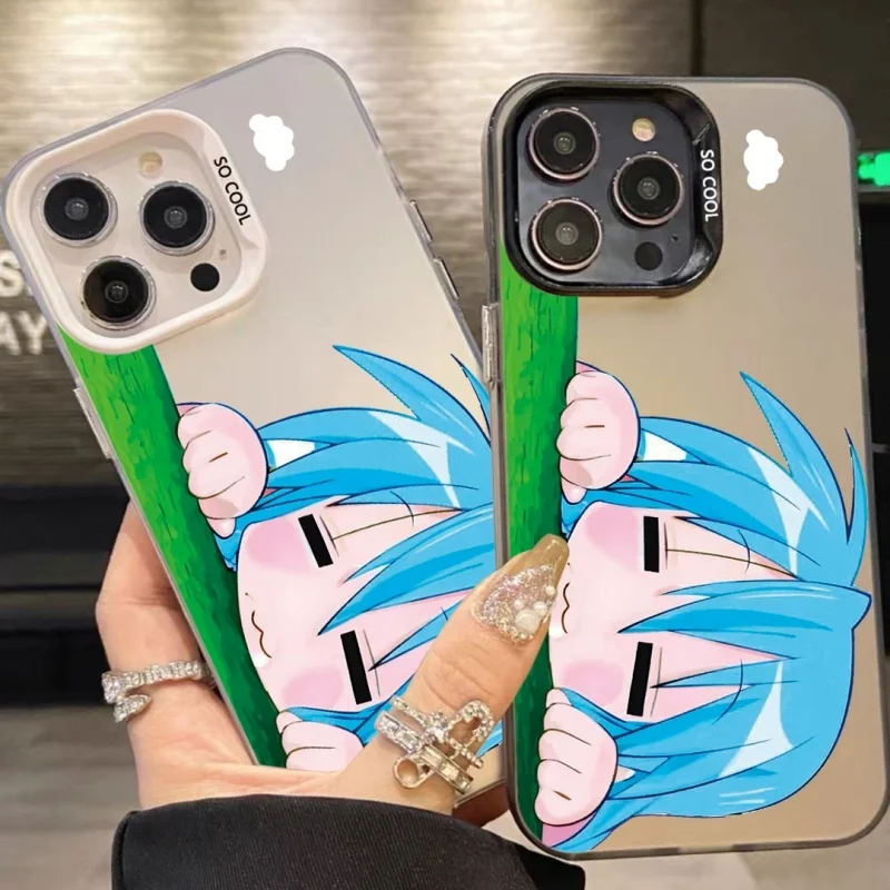 Anime Girl Lucky ☆ Star Handyhülle für iPhone 16 15 14 13 12 11 17 Pro Max Plus Air XR Izumi Konata stoßfeste Rückseite