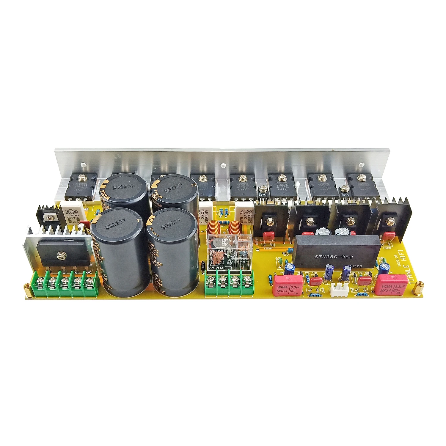 GHXAMP STK350-030 250W+250W High Power fever amplifier Board 1943/5200+63V1000uf capacitor AC Dual 15-42V