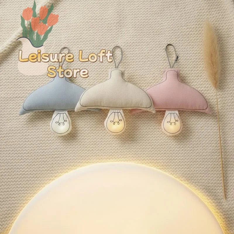 Cotton LED Night Light USB Rechargeable 3 Color Adjustable Cute Birthday Gift for Teen Bedroom Bedside Use