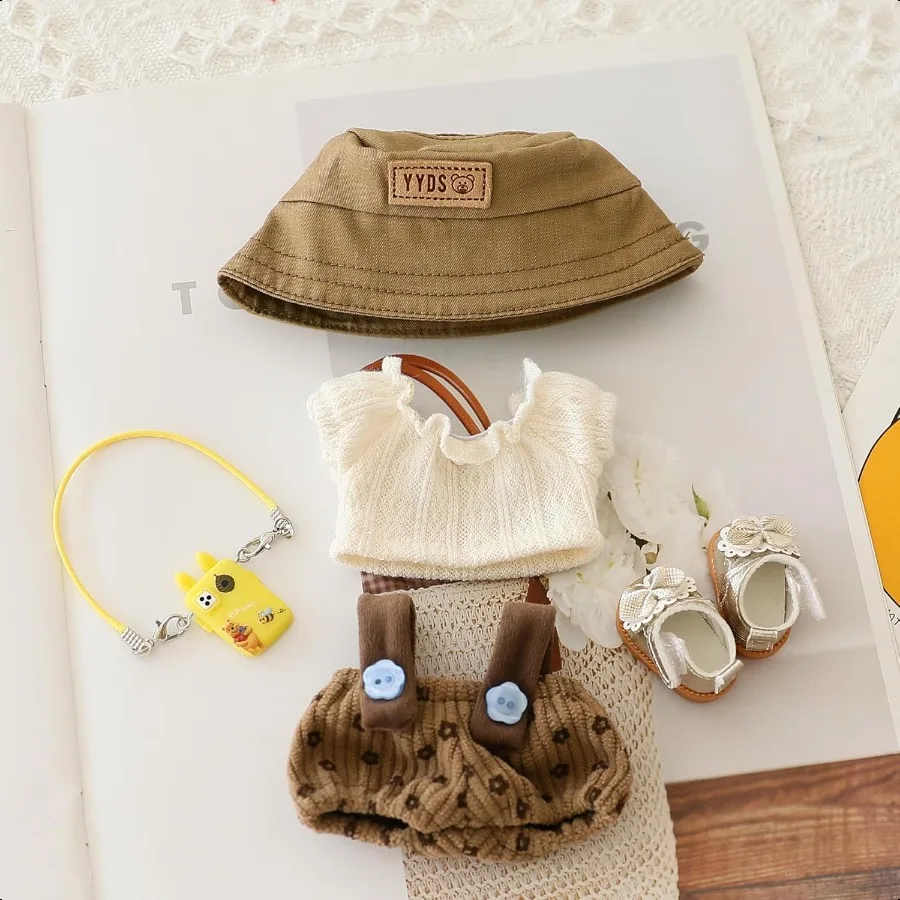 

Clothes Set for LBB DollClothes for LBB Crochet 4 Piece Set Hat Clothes Cell Phone Backpack for LBB Stylish Adorable Dolls Clot