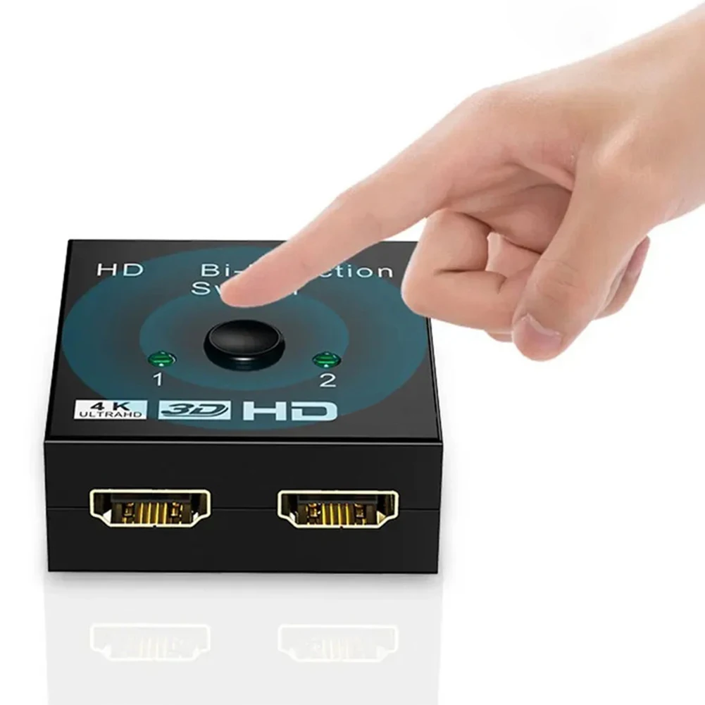 مقسم التبديل المتوافق مع HDMI 4K 60 هرتز يدعم 4K 3D HDR HDMI-متوافق مع الفاصل 2 في 1 خارج 1 في 2 خارج لجهاز عرض الكمبيوتر المحمول