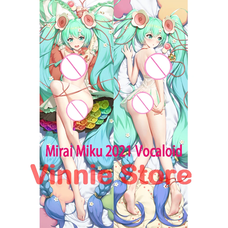 

Dakimakura anime Mirai Miku 2021 Vocaloid Double-sided Print Life-size body pillows cover Adult