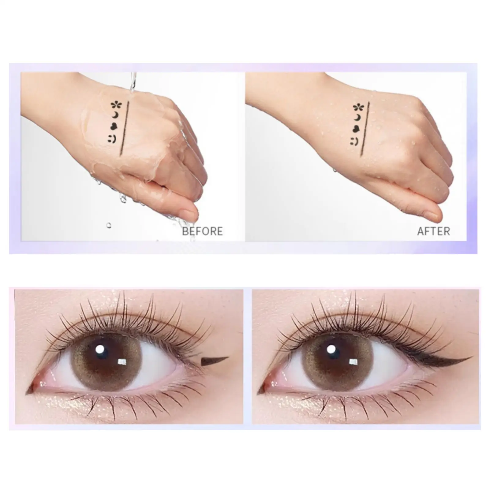 Eyeliner 2 in 1 da 1 pezzo: impermeabile, ad asciugatura rapida, antivegetativo, setoso, facile da iniziare, anti-sbavature, adatto ai principianti