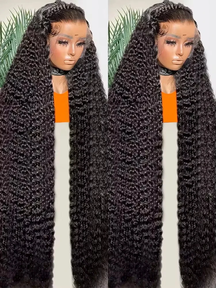 

300% 13X6 HD Loose Deep Wave Lace Frontal Wig Brazilian 40 46Inch 13X4 360 Full Water Curly Lace Front Human Hair Wigs For Women