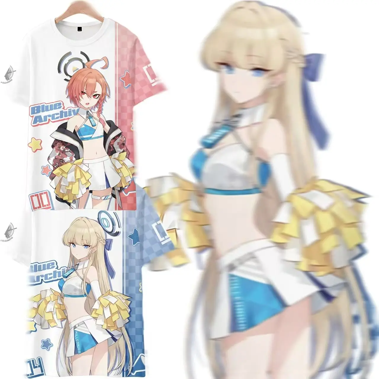 New Anime Blue Archive Asuma Toki Cosplay Printed Short Sleeve T-Shirt Casual Tee Fashion Vintage Shirts Versatile in Summer