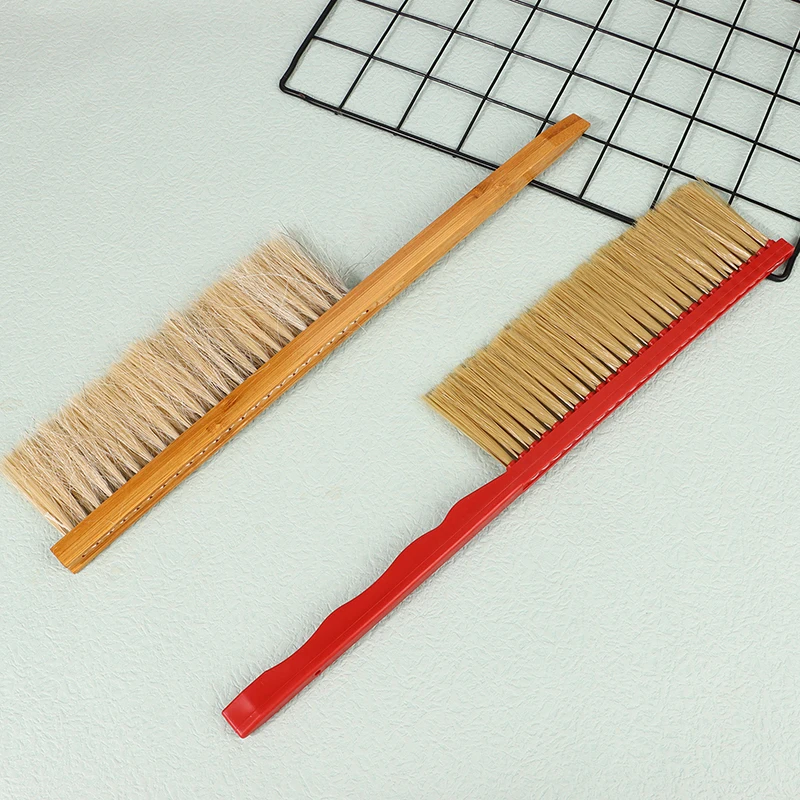 Beekeeping Tools Wood Honey Brush Wasp Bee Sweep Beekeeping Equipment One/Two Rows Of Plastic Horse Tail Hair Bee Brush