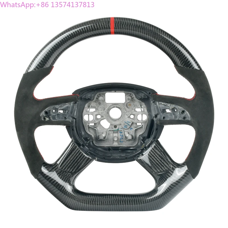 

Customized Car Leather Carbon Fiber Steering Wheel Kit for Audi A6 A6L A7 C7 A3 2012 2013 2014 2015 2016 2017