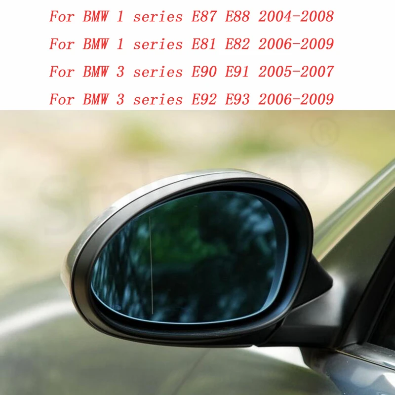 E90 E91 Pre-LCI 2005-2007 black M3 Style Cover E81 E82 E87 E88 For BMW 3 Series E92 E93 Rear Mirror Cap 2006 2007 2008 2009