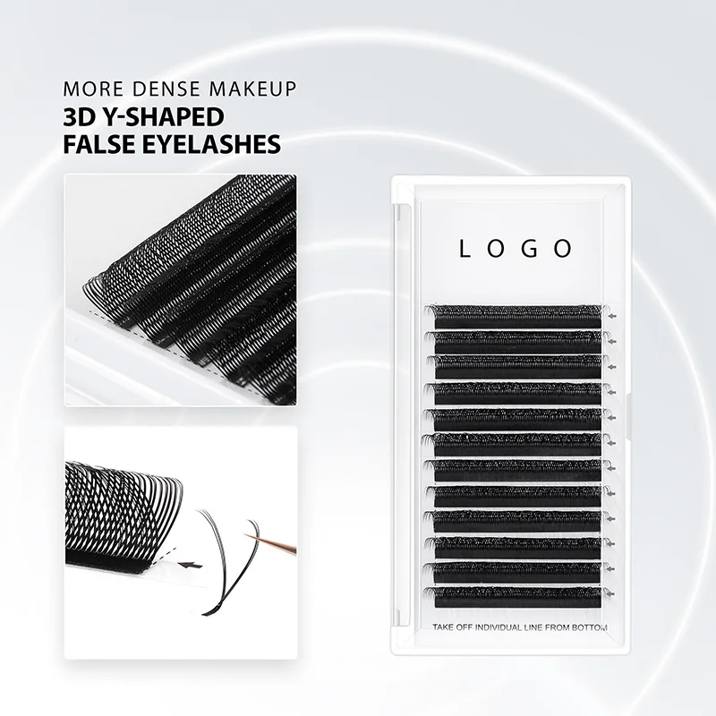 10PCS Upgraded YY Y-Shaped Eyelash Extensions Customizable Volume Curl Fan Effect Lashes