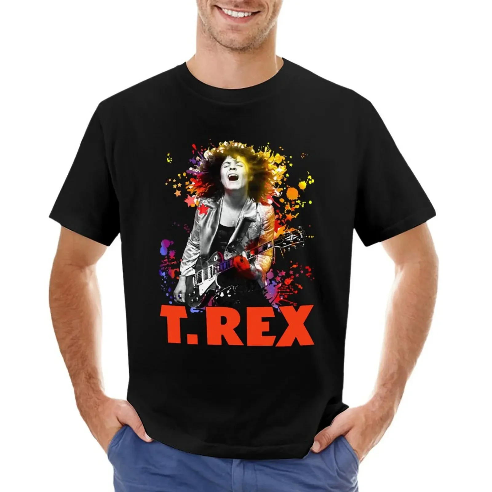 T rex rock band marc bolan retro cool top tee T-shirt graphics blanks sublime summer top mens clothes