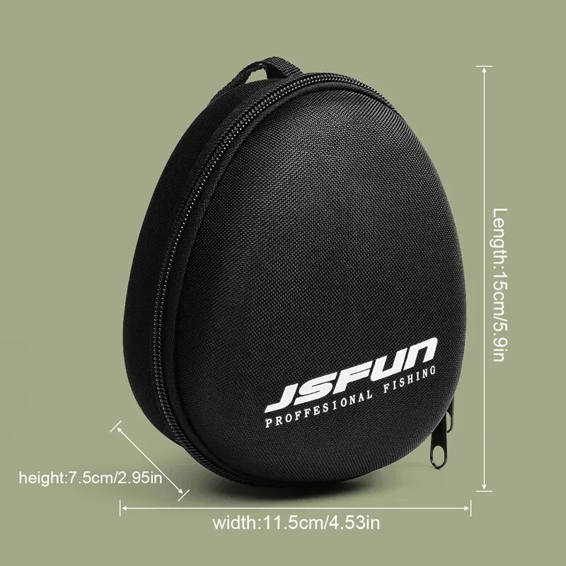 JSFUN Portable EVA Fishing Reel Bag Protective Case Cover For Drum/Spinning/Raft Reel Fishing Pouch Bag Fishing Accessories