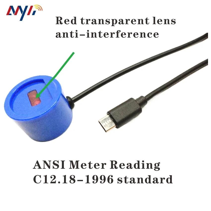 ANDROID TYPE C USB  CP2102 IR OPTICAL PROBE ANSI TYPE 2 C12.18 ANSI METER AS 1284.10.2 KWH METER READOUT