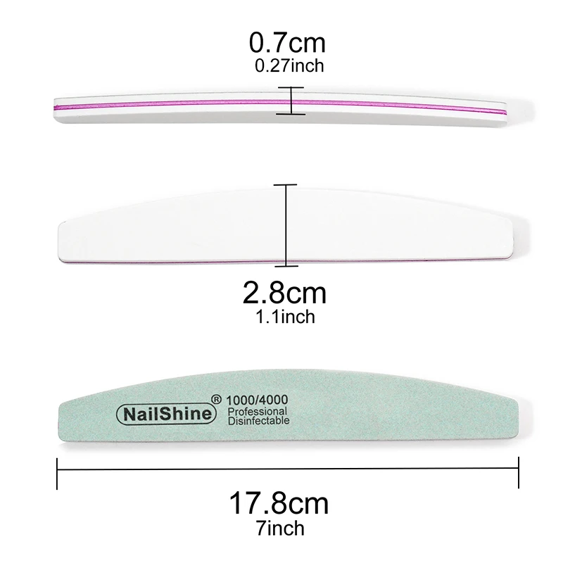 20/40pcs Sponge Nail Buffer Block Strip 1000/4000 Grit High Quality Sanding Buffer Nail Art Tips Washable Manicure Pedicure Tool