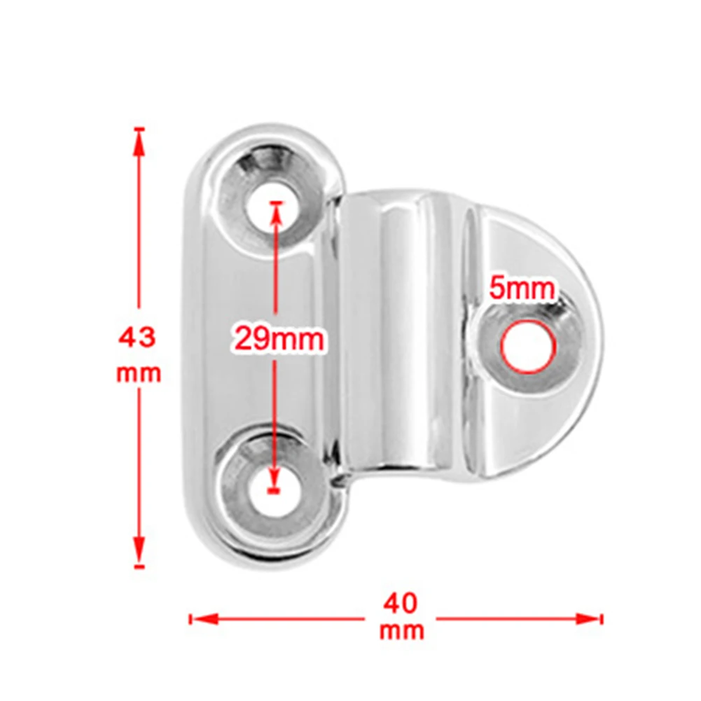 Marine Trailer Truck Anchor Point Lashing Ring 1 Pcs 316 Stainless Steel D Ring Folding Pad Eye Silver Tie Down