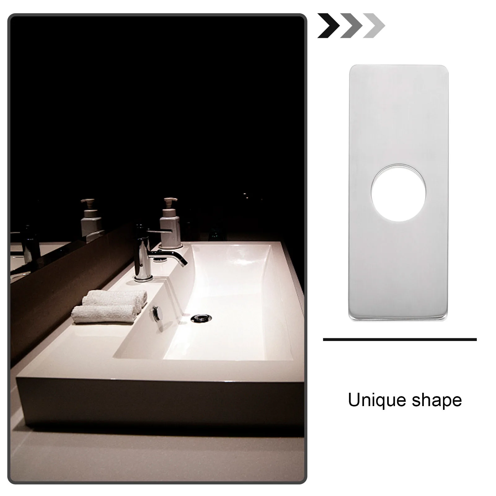 2 قطعة 4 بوصة Escutcheon لوحة حوض الفولاذ المقاوم للصدأ غطاء العملي ديكور مطبخ المنزل صنبور لوحة الحنفية Escutcheon