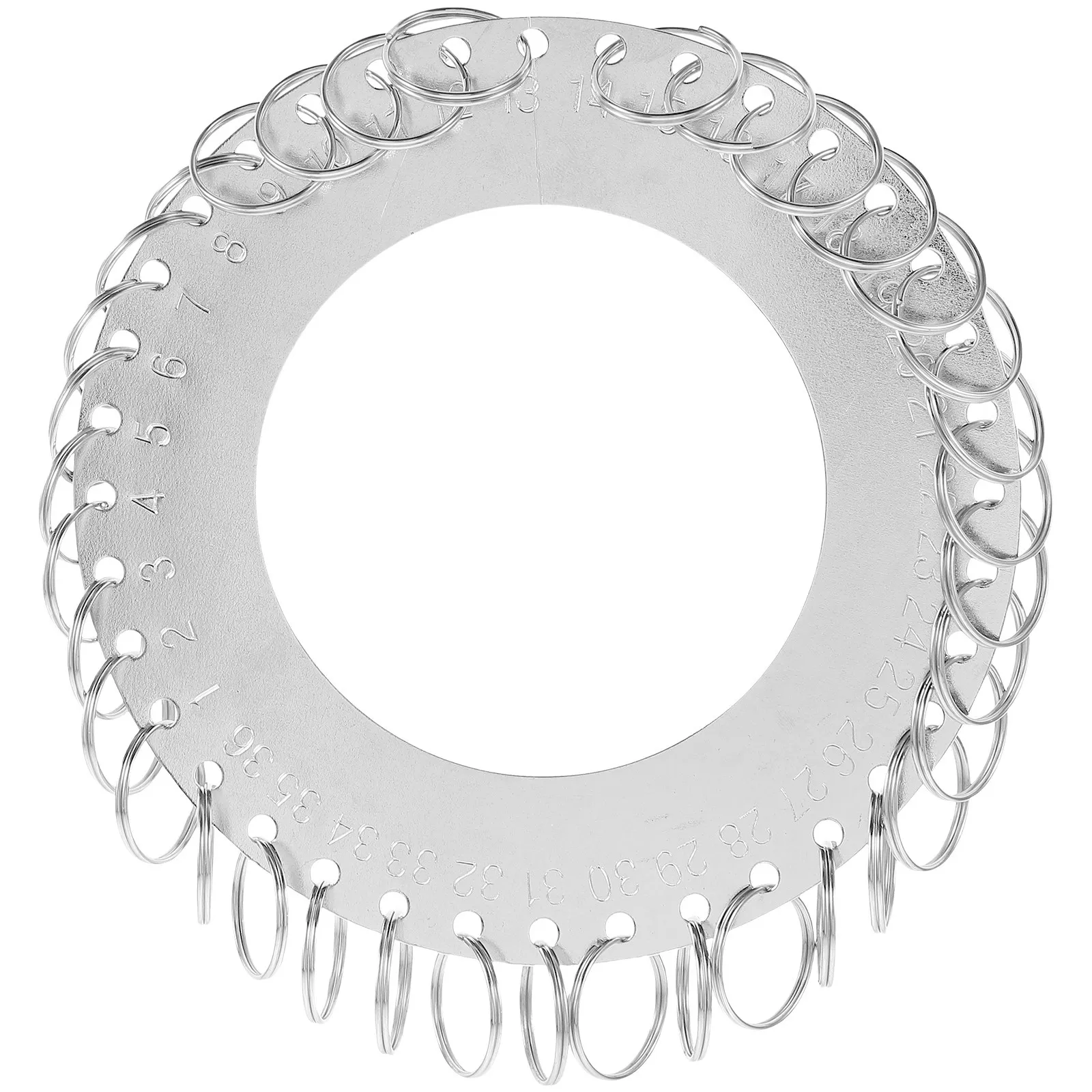 Key Holder Organizer Chain Keeper Stainless Steel Ring for Multiple Keys Silver