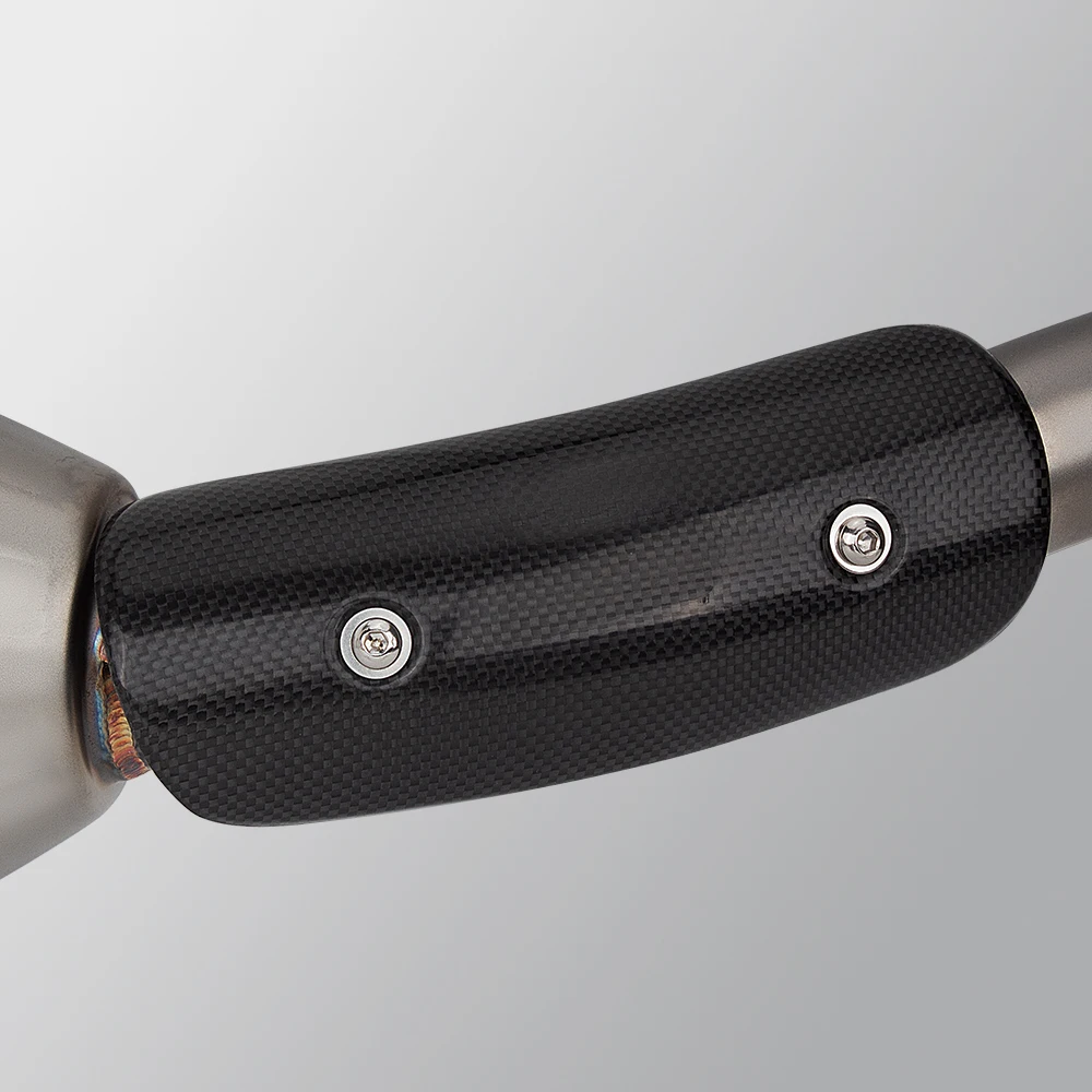 For Yamaha Tenere 700 T700 Escape Moto Slip-on Motorcycle Exhaust Modified Tail Pipe with Carbon Cover Muffler Connect Original
