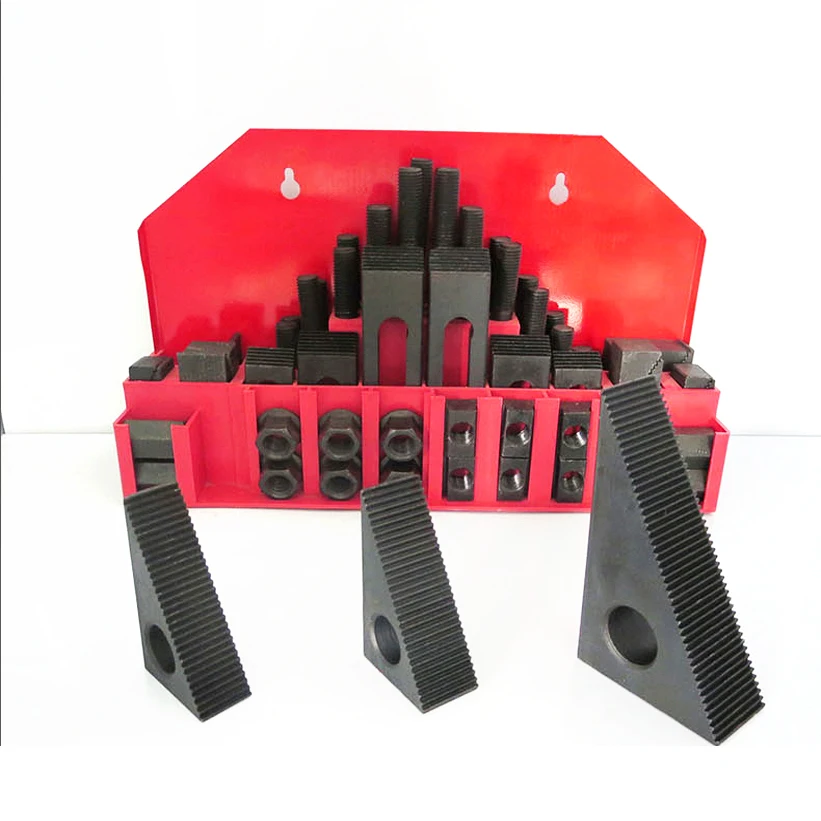 Milling machine tool accessory fixture 58-piece set M14 M16 M1/2 M5/8 combination pressure plate