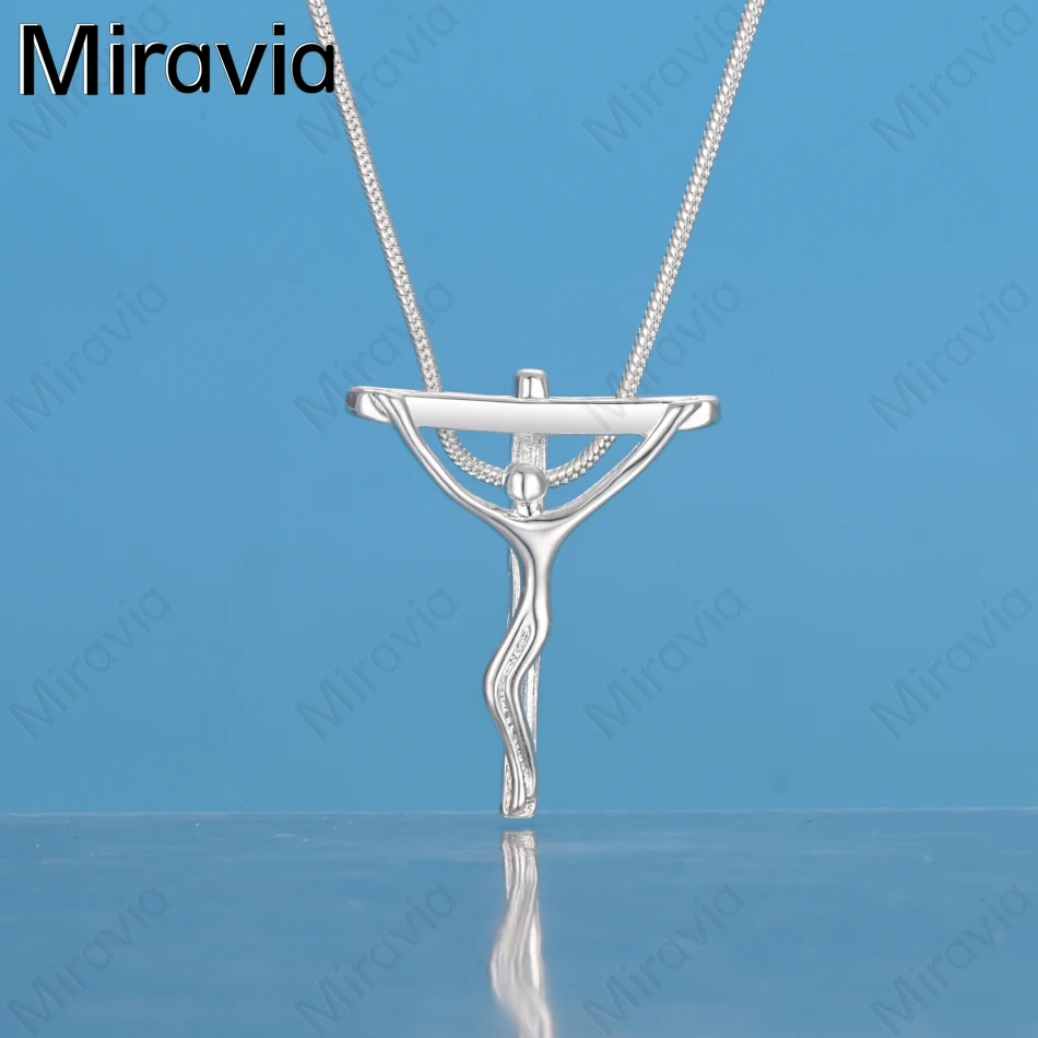 

Miravia 925 Sterling Silver Cross Pendant Necklace Women'S Retro Elegant Noble Party Jewelry
