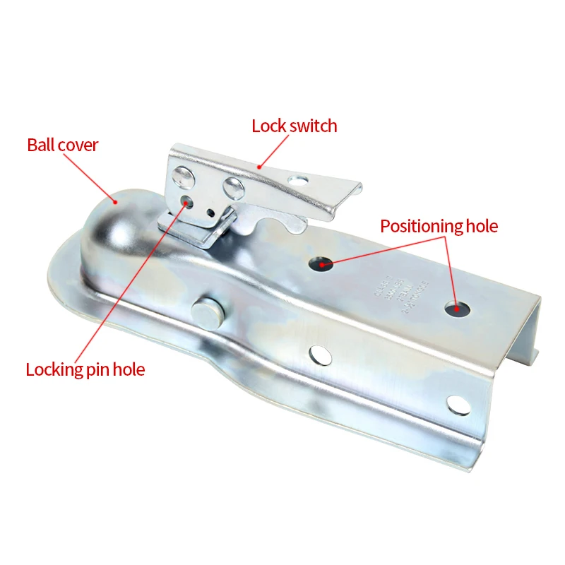 1-7/8 inch snelsluitende aanhangerkoppeling met tongafdekkingen van drie maten Eenvoudig te installeren accessoires