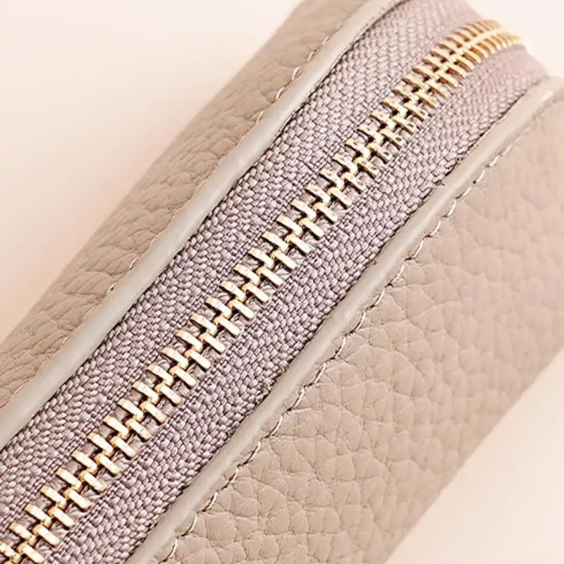 

X90D Современный кошелек для монет с тонкой текстурой и застежкой-молнией, функциональный автомобильный ключевой держатель