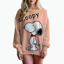 Snoopy cartoon print Casual Hoodie For Female Creative Sweatshirts All-Match Street Clothes Womens Unisex Pullovers