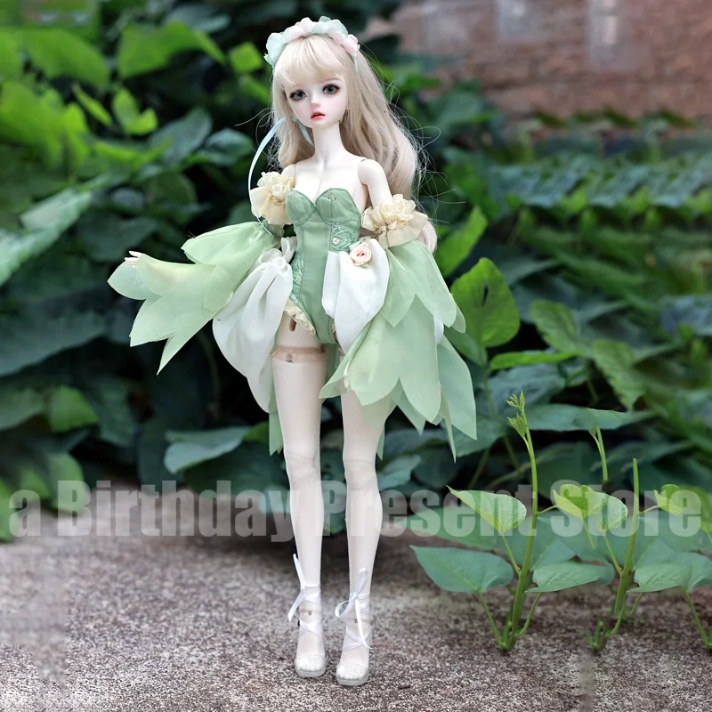 Original Shana Flower Elf Petal Skirt Boneca, Requintado Artesanato De Resina, Presente De Natal, 4 Pontos, 44cm, 1/4