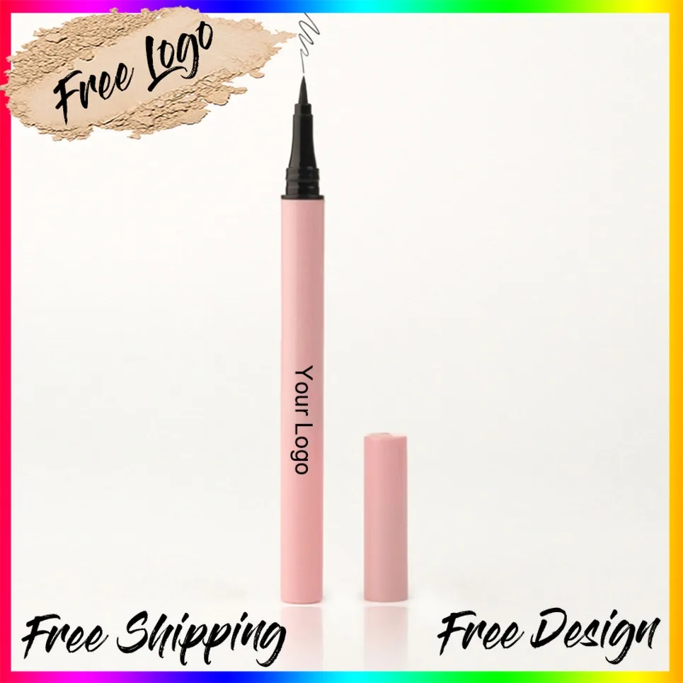 Eyeliner liquide imperméable à séchage rapide, résistant aux taches, noir, Logo personnalisé, maquillage végétalien, vente en gros, marque privée, beauté