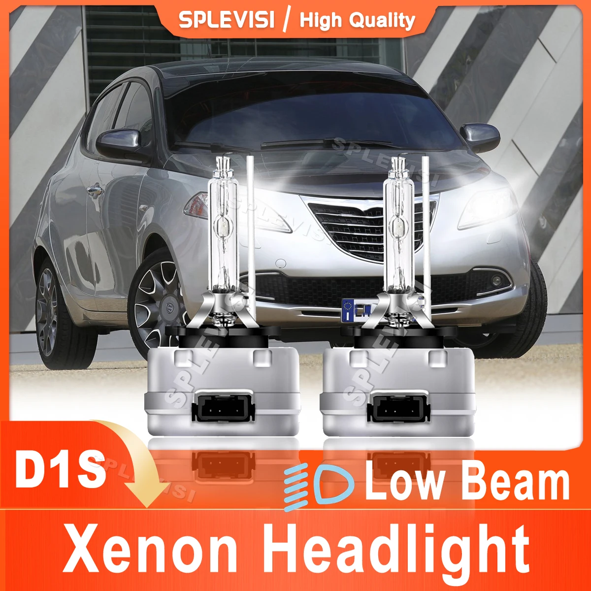 

2x D1S Car Light Xenon Lamp Headlight Low Beam 6000K White For Lancia Ypsilon 2011 2012 2013 2014 2015 2016 Plug & Play HID Lamp