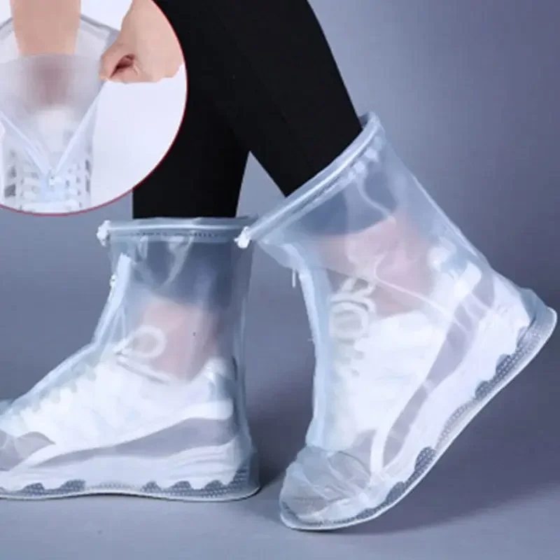 

New Rain Boot Cover with Waterproof Layer Non-slip Wear-resistant Thick Waterproof Shoe Cover Men Women's Rain Boot Cover