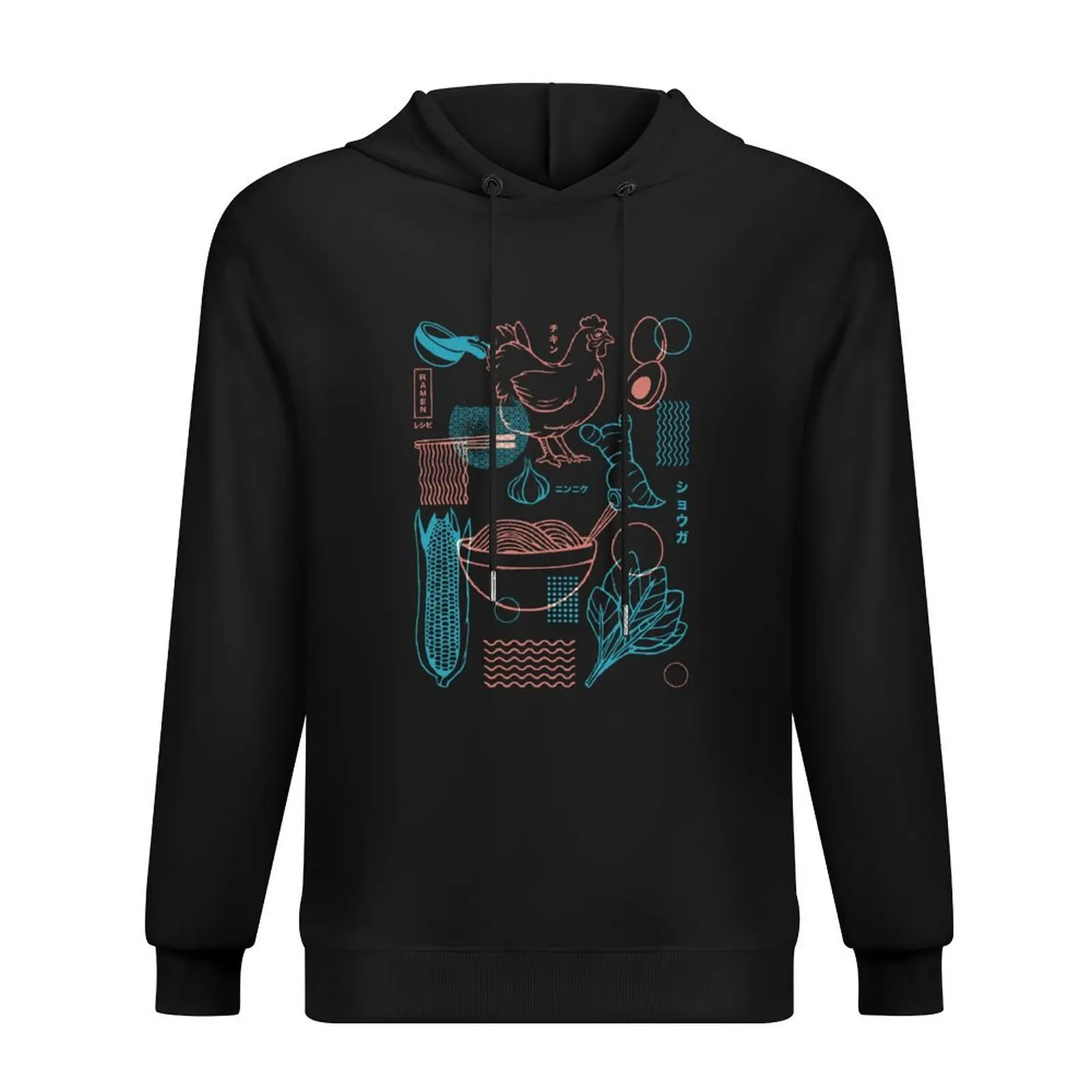 Cómo hacer: receta de Ramen diseño japonés minimalista azul de Tobe Fonseca Sudadera con capucha ropa de anime sudadera para hombre sudaderas con capucha