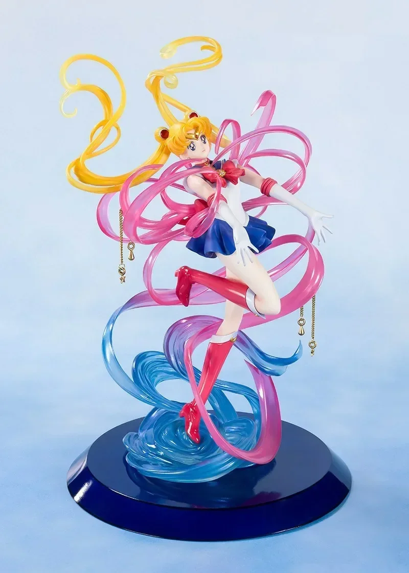 Anime Figur Sailor Moon Kristall Power Transformation Kawaii Mädchen Action Figuren Pvc Mädchen Modell Puppe Erwachsene Kinder Spielzeug Geschenke