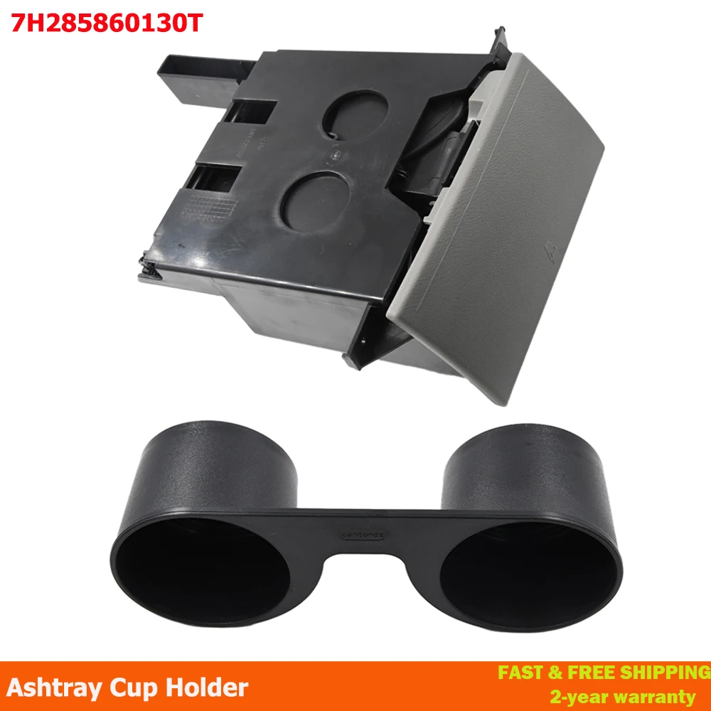 RHD Cup Coin Holder Gray Fit For VW T5 Transporter Ashtray Car Front Drink Water Cup Drink Holder Cup Holder Stand 7H285860130T