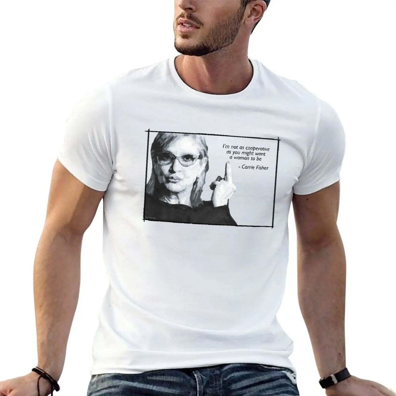 Carrie Fisher Quote T-Shirt fashion shirts Personalized t-shirt mens t shirt graphic