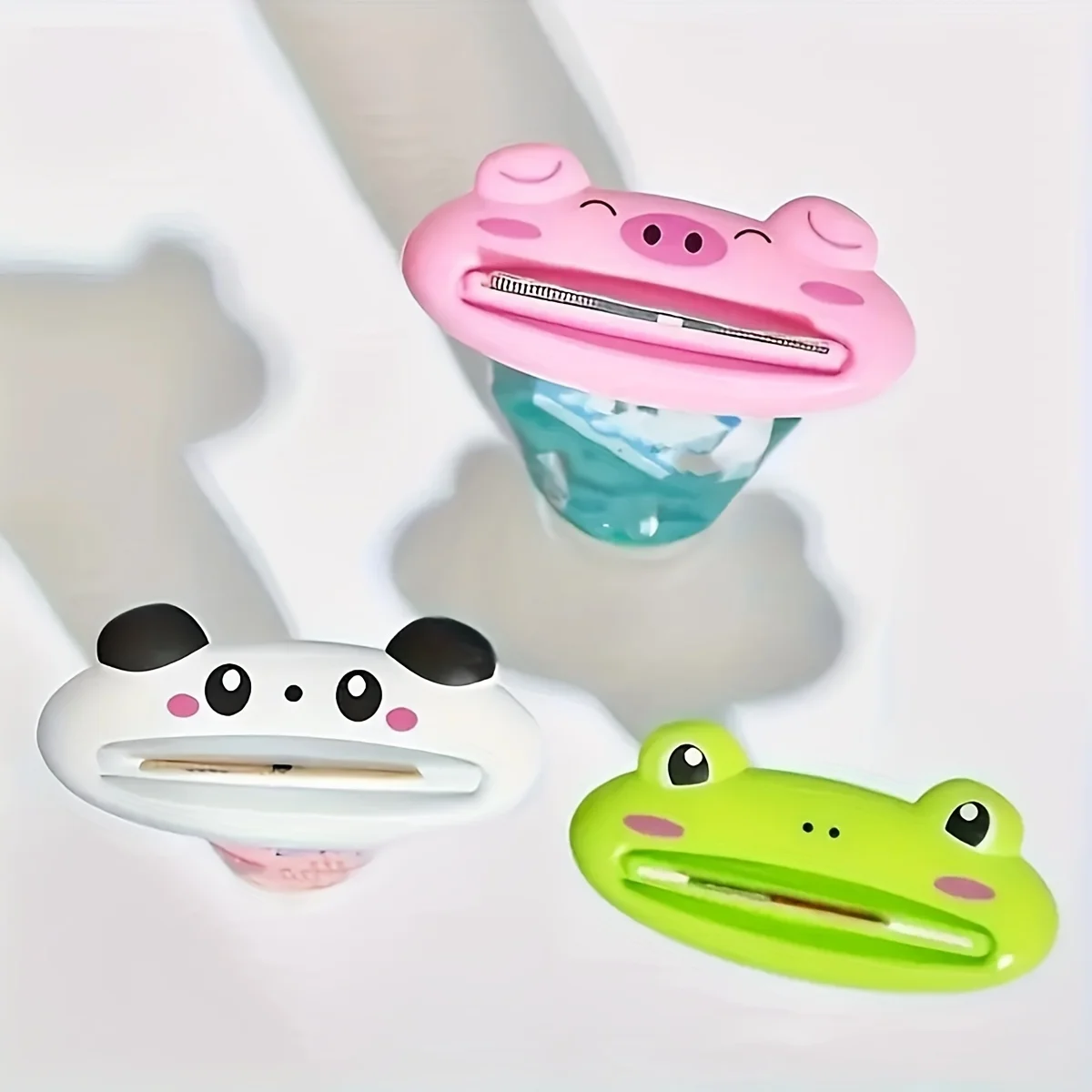 Nette Cartoon Roll Zahnpasta Squeezer Dispenser Gesichtsreiniger Clips Zahnpasta Halter Tube Saver Badezimmer Zubehör