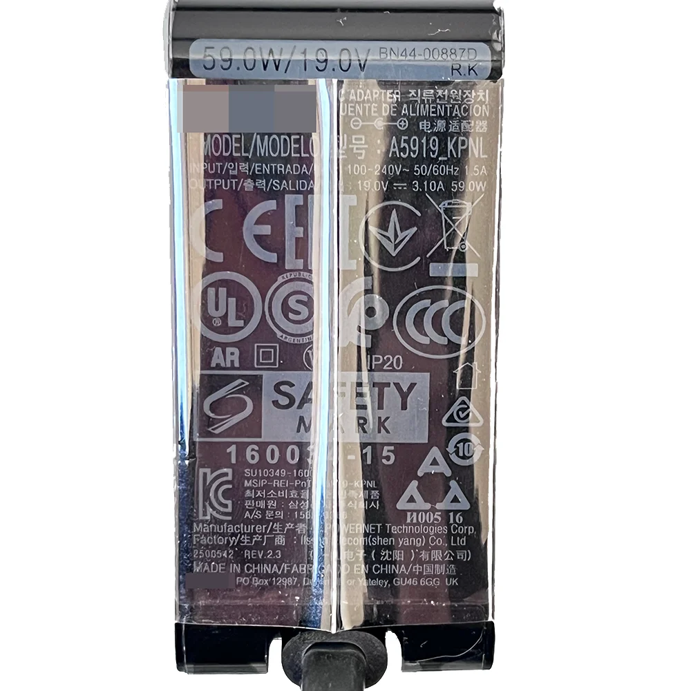 Ue32j4510ak Ue32k5100 Un32j4000bfxza Un32j4000bf Un32j4000 C32jg50qq Is Voor Ac/Dc Adapter 19V 3.10a 59W A5919_kpnl BN44-00887D