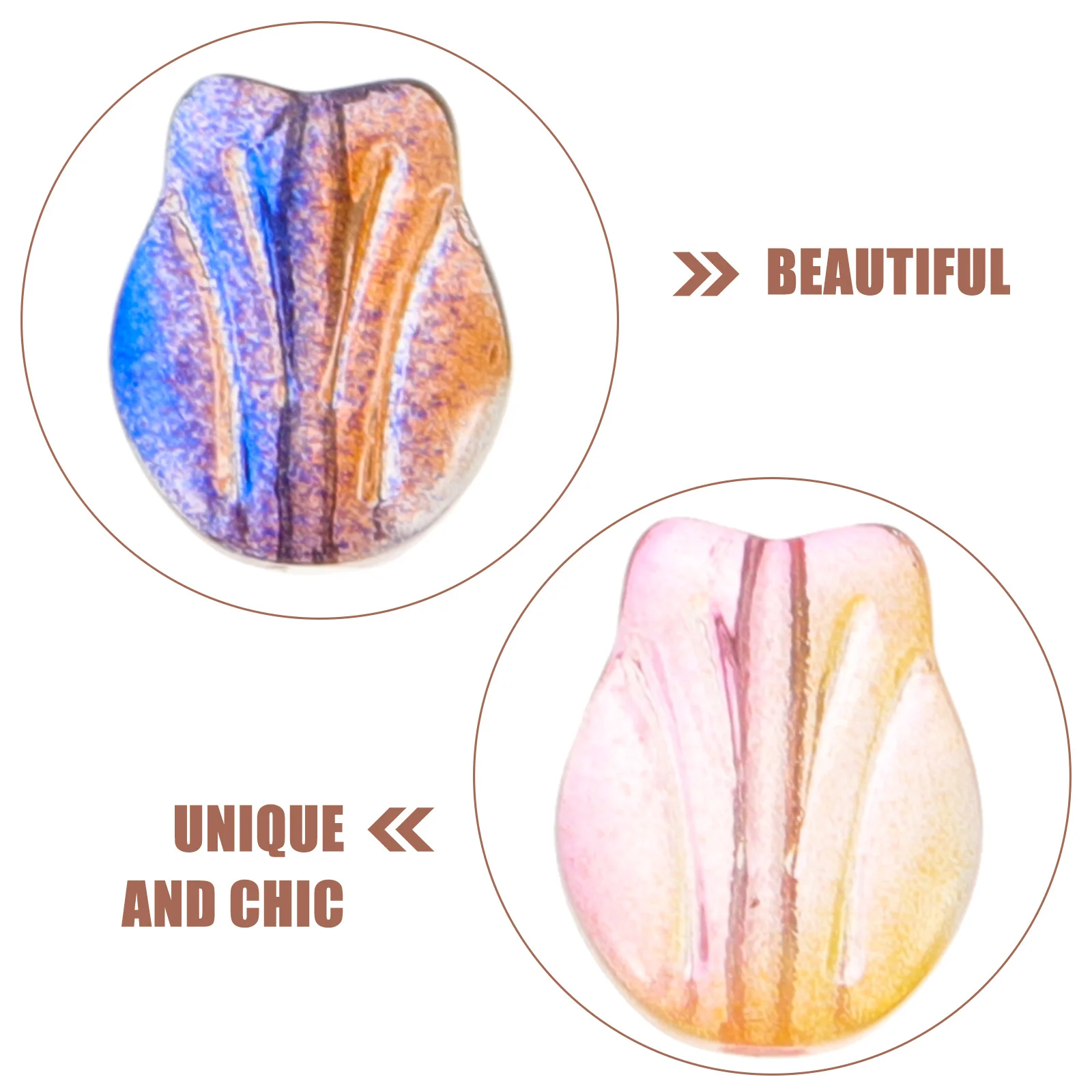 

20Pcs Tulip Bead Charms Acrylic Jewelry Making Supplies Smooth Surface Delicate DIY Crafts Spacer Beads Tulip Charms