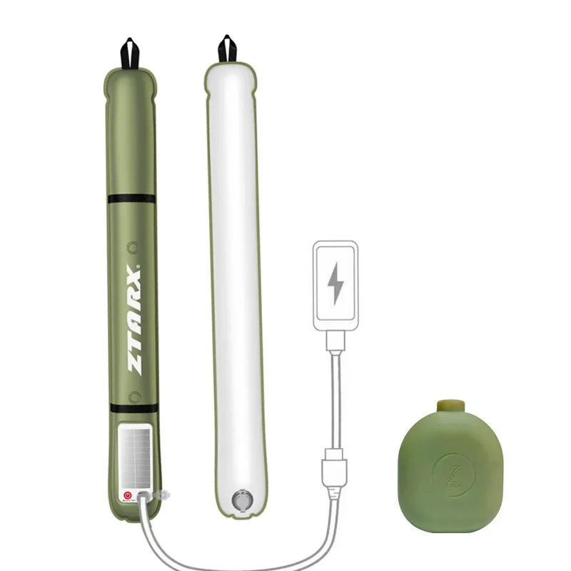 

2 in 1 Waterproof Magnetic Solar Inflatable Camping Light Air Column Design, Ideal for Outdoor Camping, Hiking Lighting Needs