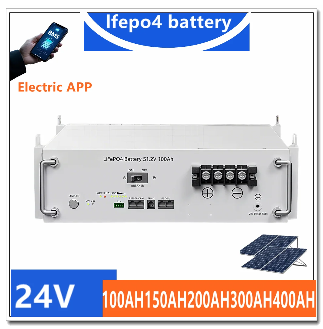 

24Vlithium iron phosphate battery energy storage system|Home energy storage/UPS emergency power supply|100A/150A intelligent BMS