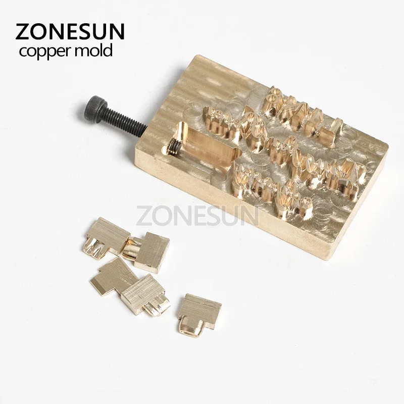 ZONESUN Hot Foil Stamping Brass Mold Wood Leather Paper Customized Embossing Mold DIY Design bread die iron Heating emboss Mould