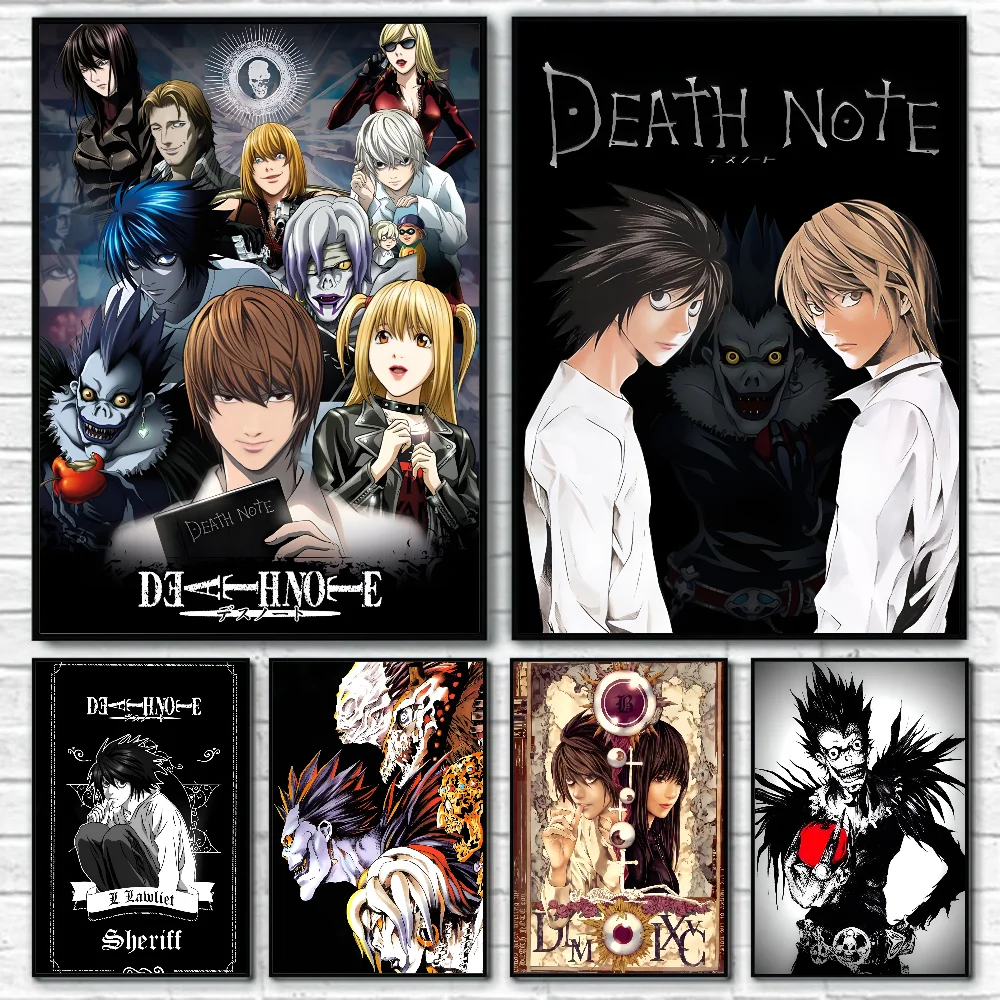 Hot Anime Death Note Poster Poster Paper Print Home Living Room Bedroom Entrance Bar Cafe Art Painting Decoration