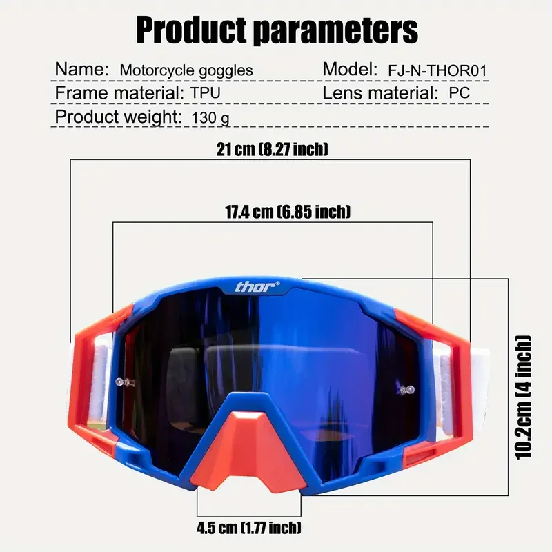 MTB Motocross Goggles Motorcycle Glasses Off-road Sunglasses For Man MX ATV Mask Windproof Protection Cycling Racing Goggles