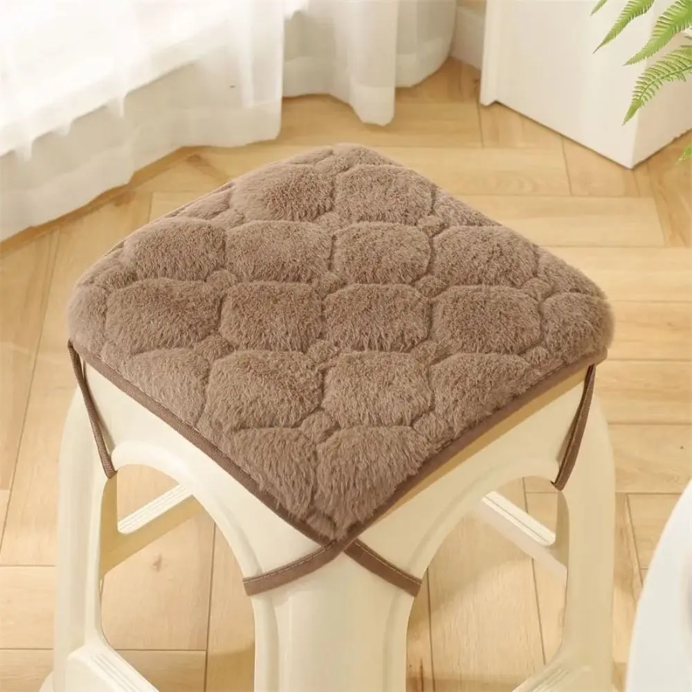 New 35x35cm Chair Cushion Solid Stool Cushion Corner Ties Anti-Slip Square Seat Pad Office Chair