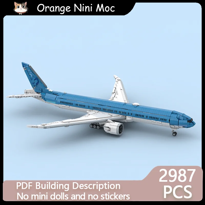 Military Aircraft Model DIY MOC Building Bricks Korean Airbus 777X Modular Technology Holiday Assemble Toys Suit