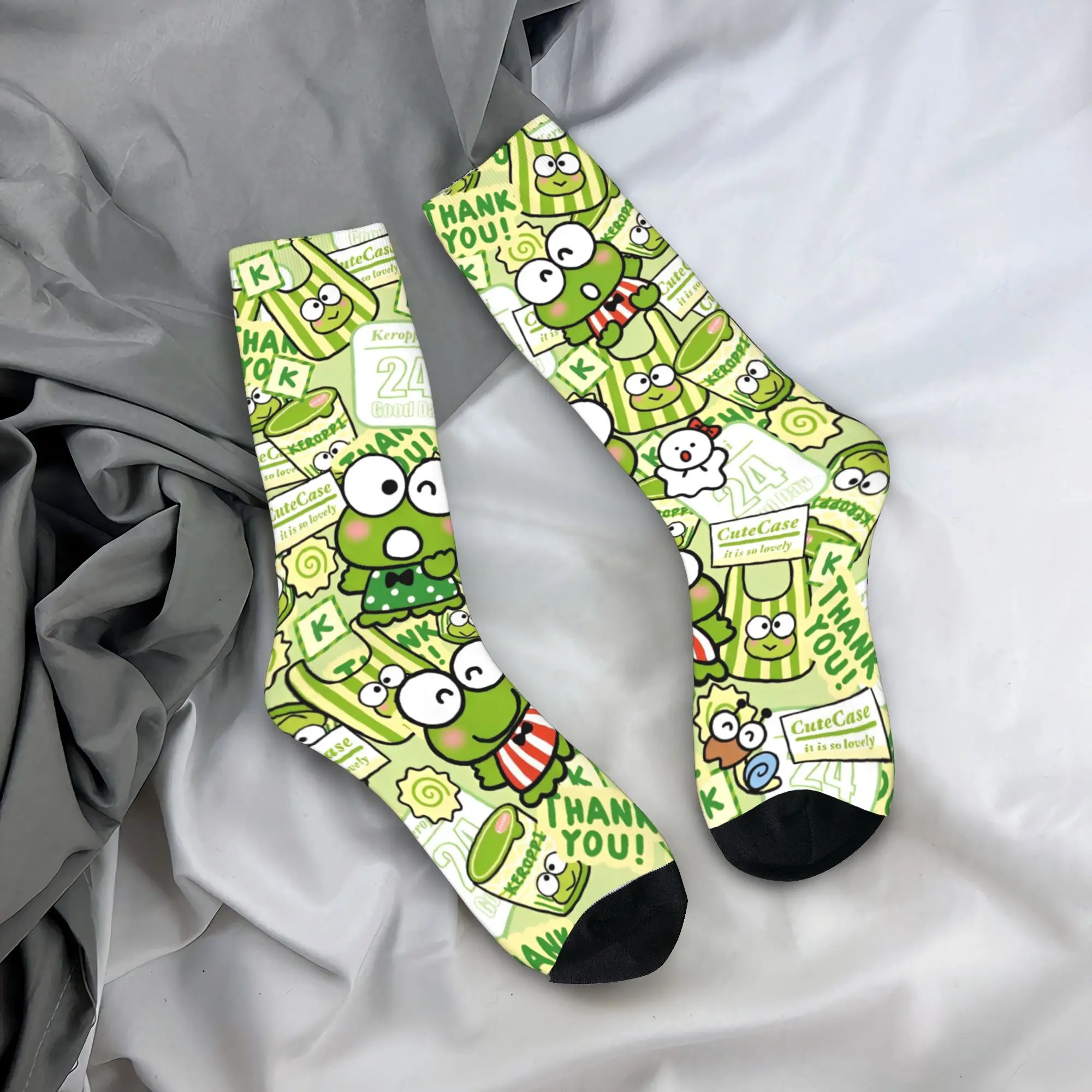 

Keroppi Cartoon Stockings Graphic Funny Socks Autumn Anti Sweat Socks Men's Running High Quality Socks