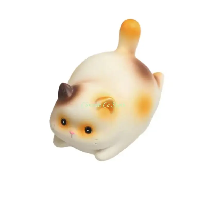 X90F Resin Rocking Cats Handcrafted Decors Desk Items Reduce Work Anxiety Enhances Home Mood Fun Motion Figurines Gift