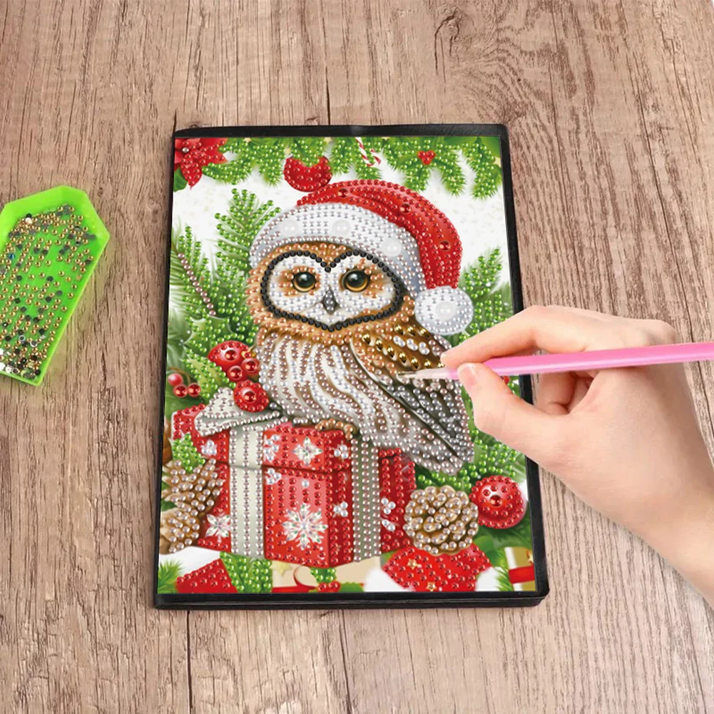 50 Pages A5 Special Shaped Colorful Pattern 5D Diamond Painting Notebook Mosaic Diamond Sketching Book Birthdays Gifts for Teens