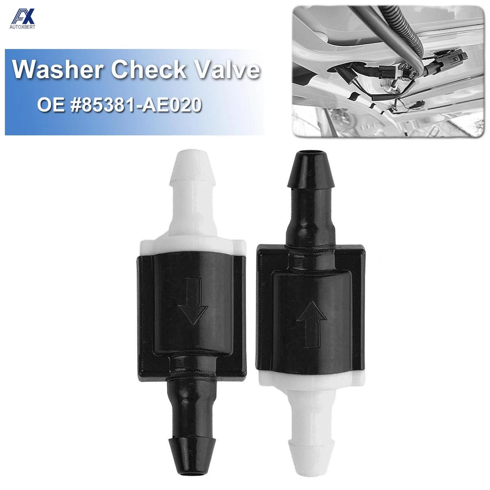 

2 разъема обратного клапана омывателя заднего стекла 85321 26020 для Toyota 4Runner Avalon Camry Highlander Prius Lexus GS IS RX