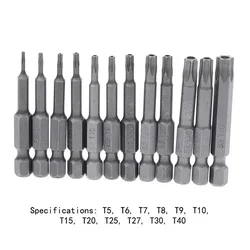 Torx Screwdriver Bit Alloy Steel 1/4